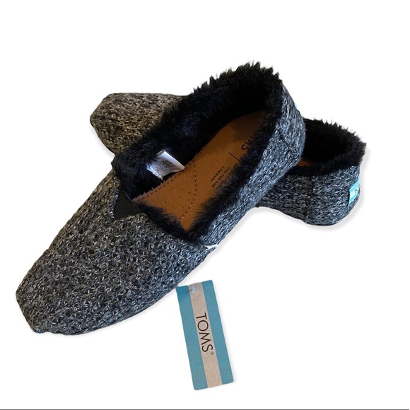 TOMS - Women’s Belmont Faux-Fur Sweater Knit Shoes (Size 8) - NWT - Picture 2 of 5